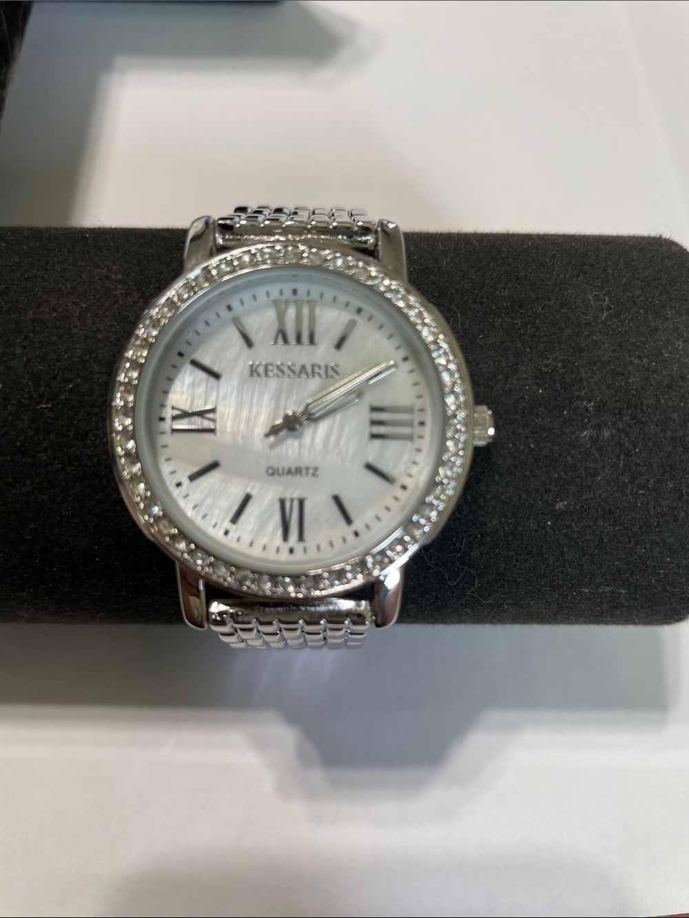 Kessaris Women's Silver Crystal-Accent Quartz Watch.  Needs Battery. eBay - $12